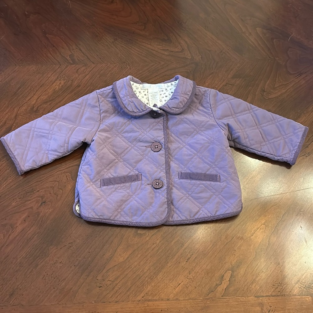 Janie and Jack Purple Quilted Coat 3-6 months